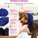 KOESON Dog Calming Hoodie - No Shake Ear Wraps for Dogs, Anxiety Relief & Noise Protection, Water Resistant Pet Ear Cover Muffs for Thunderstorms, Swimming, Firework, Grooming, Bathing (Royal Blue, M)