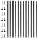 Akenow Deck Balusters, 32.25"x1" Metal Deck Spindles,61 Pack Staircase Baluster with Screws,Flat Straight Deck Railing for Wood and Composite Deck, Stylish Baluster for Outdoor Stair Deck Porch