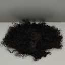 Men's Toupee 100% Remy Human Hair Natural Black Color Curly Toupee for Men Thin Skin Mono Net with PU around Hair Replacement System Hairpieces for Men (10x8 Inch)