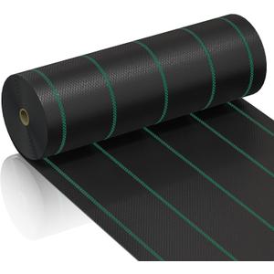 6ft x 300ft Weed Barrier Landscape Fabric, 3.5oz Heavy Duty Woven Ground Cover, 1800 Sq Ft Coverage Geotextile Weed Cloth for Gardening, Driveway, French Drain - UV Resistant