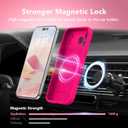 Magnetic for iPhone 17 Pro Max Case, Compatible with MagSafe, [Full Camera Protection][Screen Protector] Silicone Shockproof Protective Phone Case for iPhone 17 Pro Max 6.9", Hot Pink