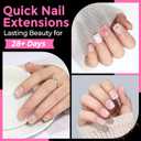 UNA GELLA Extra Short Square Oval Nail Tips 216pcs Pre-shaped Half Matte Square Round Gel Nail Tips Full Cover Squoval Clear Acrylic Fake Nails for Press on Nail Extensions Home DIY Salon 12 Sizes