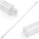 IWIWE 24 Inch Clear Square Towel Bar Replacement Rod for Ceramic Holder - Spring Loaded Adjustable Plastic Towel Rod for Bathroom and Kitchen Porcelain Holders (Reliable Plastic)