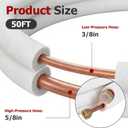 findmall 50FT Air Conditioning Tubing Hose Extension 3/8 and 5/8 Inch
Insulated Copper Hoses, With Accessories, Fit for Mini Split Air Conditioner
