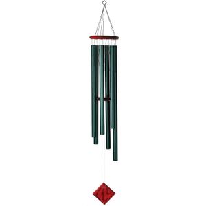 Woodstock Chimes Neptune Wind Chime for Outside 54" Large Evergreen, Deep Tone Sound for Outdoor Garden, Patio, Porch Decor, Encore Collection DCE54
