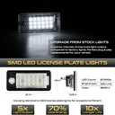 AUTOXBERT LED License Plate Lights Tag Lamp Replacement for Audi A3 A4 A6 A8 S3 S4 S6 S8 Q7 RS4 RS6, 2 Packs Set, No Error&6000K White