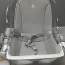 Munchkin 360 Cloud Baby and Toddler High Chair with Clear Seat and 360 Swivel, White and Grey with Wooden Legs