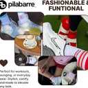 PILA-BARRE Womens Crew Grip Socks Non Slip for Pilates & Barre, 5-11