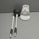 Clorox Toilet Plunger and Bowl Brush Combo with Caddy, 6.75 x 7 x 19.5 in, White/Gray