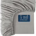 100% Organic Cotton Size KING 1 Fitted Sheet 78"x80" +15 Deep Pocket