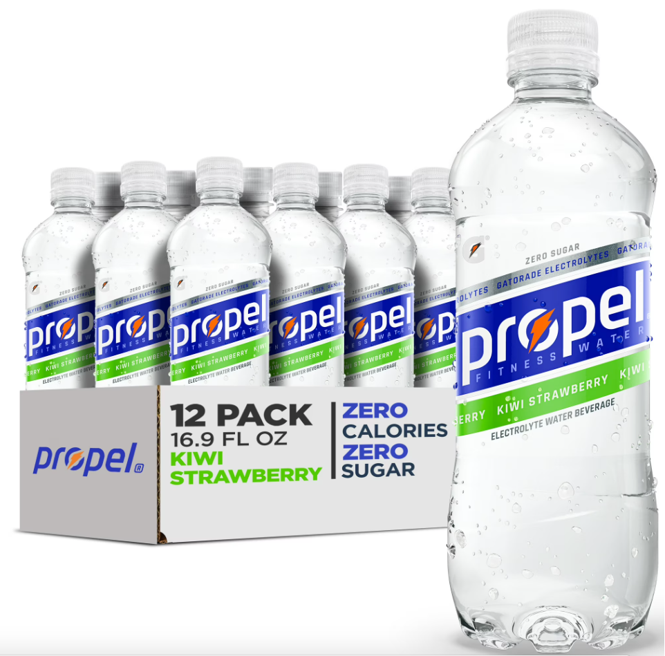 Propel Enhanced Water Sports Drink, Grape Flavored Water, Zero Calorie & Zero Sugar Hydration with Electrolytes and Vitamins C & E, 16.9 fl oz Water Bottles  Best By 11/24/25 