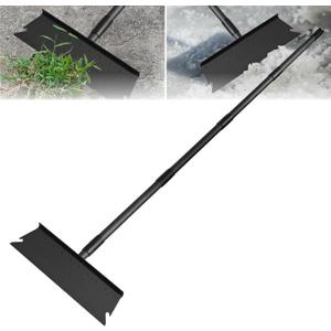Large Garden Flat Shovel, 63" Long Handle Floor Scraper, Multifunctional Garden Cleaning Shovel, Gardening Spade Shovels Weed Ice Scraper for Edging, Weeding, Landscaping, Removing Ice and Snow