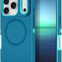 I-HONVA for iPhone 17 Pro Case [Compatible with MagSafe] Shockproof 3-Layer Full Body Protection [Without Screen Protector] Rugged Heavy Duty Cover Case for Apple iPhone 17 Pro 6.3" 2025, Turquoise