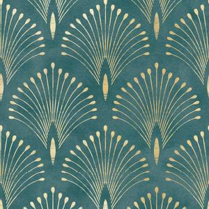 Livelynine 17.5x276 Art Deco Peel and Stick Wallpaper Vintage Teal Green Gold Elegant Wall Paper Renter Friendly Boho Peacock Feather Vinyl Wrap Self Adhesive Contact Paper Decorative for Furniture