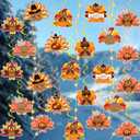 33Pcs Thanksgiving Decorations Hanging Swirls Turkey Hanging Decorations with Lights for Thanksgiving Party Home Office Classroom Indoor Decor