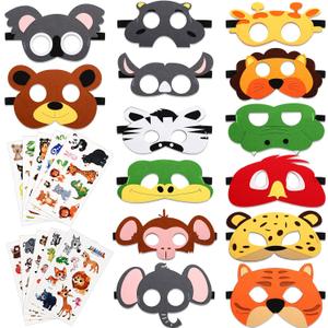 14 Pcs Safari Animal Felt Masks for Kids, Zoo Animals Jungle Party Favors with 10 Sheets Jungle Tattoos Costumes Dress Up Photo Booth Props Party Supplies 14 Pcs Safari Animal Felt Masks for Kids, Zoo Animals Jungle Party Favors with 10 Sheets Jungle Tattoos Costumes Dress Up Photo Booth Props Party Supplies