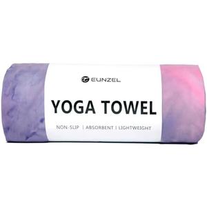 Eunzel Hot Yoga Towel Non Slip Yoga Mat Towel Non-Slip Sweat Absorbent Microfiber Towel for Hot Yoga, Pilates and Workout 72" x 26.5", Purple & Blue