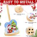 2 x Christmas Paper Towel Holder, Wooden Standing Kitchen Towel Holder with Santa & Snowman Design, Festive Holiday Decor for Kitchen, Bathroom, Dining Table  Indoor Winter Christmas Decoration