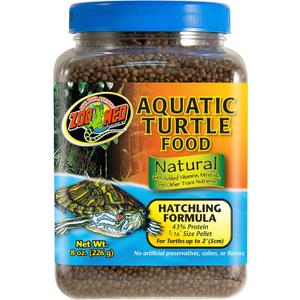 Zoo Med Natural Aquatic Turtle Food, Hatchling Formula, 8-Ounce