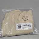 Dokotoo Women's V Neck Lace Crochet Eyelet Tops Short Sleeve Casual Shirts Blouses (Beige, L)