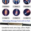 Icing Fasciitis Relief in Seconds,Icing Massager Roller for Circulation and Pain Relief,18.5in Massage Stick Portable Roller with Ice Pack for,Myofascial Release Tool for Legs,Neck,Back(2)