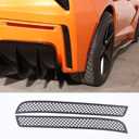 Rear Diffuser Side Vent Cover Trim for Chevrolet Corvette C7 2014-2019 Accessories, Rear Bumper Caliper Air Duct Vent Cover, Back Bumper Air Intake Splitter Bezel Protector, Stainless Steel (Black)