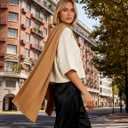 Springrain Cardigan Sweaters for Women Lightweight Knit Cropped Cardigan Button Up Solid Knitwear (Beige, XS)