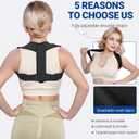 2PCS Posture Corrector for Women & Men - Adjustable Upper Back Brace Straightener Suitable for Lumbar, Shoulder, Neck, Scoliosis, Providing Comfortable Elastic Support and Pain Relief