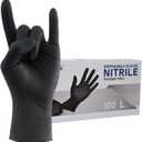 Wostar Nitrile Disposable Gloves Powder & Latex Free 4mil Touch Screen Disposable Non-Sterile Nitrile Exam Gloves, M