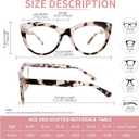 2 x IVNUOYI 4 Pack Reading Glasses Blue Light Blocking Readers for Women,Stylish Ladies Computer Eyeglasses with Spring Hinge