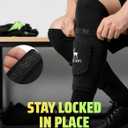 Mini Padded Shin Sleeves  Calf Compression Sleeve with EVA Foam Protection, Breathable Soccer Shin Pads, Non-Slip Sports Shin Guard Sleeves for Men & Women