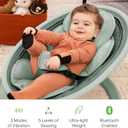 Munchkin Electric Baby Swing with Vibration - Portable Swing for Newborn and Infant, Bluetooth-Enabled Smart Seat with Music, Motion, and Sounds, Sage