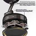 2 x 360 Adjustable Vacuum Magnetic Phone Holder for Your Car, Suction Cup Phone Mount with Strong Magnet, Foldable Car Phone Holder Compatible with MagSafe iPhone 17 Pro Max Air 16 15 Plus (Straight Arm)