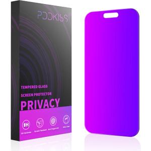 PDDKISS Compatible for iPhone 17 Pro Max Privacy Screen Protector 6.9 Inch, Purple Gradient Anti Spy Anti Blue Light HD Tempered Glass Easy Installation