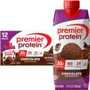Premier Protein Shake, Chocolate, 30g Protein, 1g Sugar, 24 Vitamins & Minerals to Support Immune Health, 11 fl oz, Pack of 12 (Packaging May Vary)