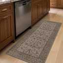 DEXI Kitchen Floor Mats Cushioned Anti Fatigue Runner 23x59 Brown Floral