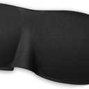 Comfortable Memory Foam Sleep Covers 3D Eye Mask Portable Blindfold Travel Eyepatch Eye CareTools (Black)