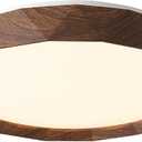 ANYLOVE 15 inch LED Flush Mount Ceiling Light Fixture,3000K 4000K 5000K Adjustable Ceiling Lights, Farmhouse Oak Wood Grain Ceiling Light for Bedroom Hallway Bathroom Kitchen