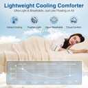 Cooling Comforter, King/Cali King - Reversible Lightweight Blanket for Hot Sleepers & Night Sweats, Breathable All-Season Bedding (108x90 Inch, Ivory)