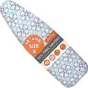 SUNKLOOF Extra Wide Ironing Board Cover and Pad,18X49 Reflective Silicone Ironing Board Cover,Resist Scorching and Staining,4 Fasteners,Elastic Edges,Large Protective Scorch Mesh Cloth
