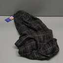 chouyatou Women's Winter High Waist Wide Leg Plaid Wool Blend Palazzo Capri Pants Culottes with Pockets (Medium)