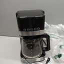 Basics Programmable 12 Cup Drip Coffee Maker with Glass Coffee Pot (1.9 Qt), Auto Shutoff, Touch Screen, Auto Pause, Removable Filter Basket, Black & Silver