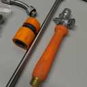 VANPET All Metal Replacement Sprayer Wand,1/4" & 3/8" & 1/2" Hose Fittings Sprayer Wand Replacement, Stainless Steel Sprayer Wand with Shut off Valve & 2 Hose Clamps (29 Inches Sprayer Wand)