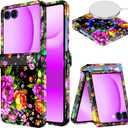 Hekodonk for Galaxy Z Flip 7 Case,[Compatible with MagSafe][Built-in Screen Protector][Hinge Protection],Magnetic Slim Shockproof Women Girls Case for Samsung Galaxy Z Flip 7,Dark Purple