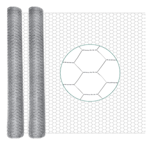 GlikCeil 48 in x 200 ft Chicken Wire Fencing Mesh, Metal Floral Chicken Wire for Floral Arrangements, 0.6 Inch Hexagonal Galvanized Poultry Netting for Garden, Coop Barrier, Duck Rabbit Cage(Silver)