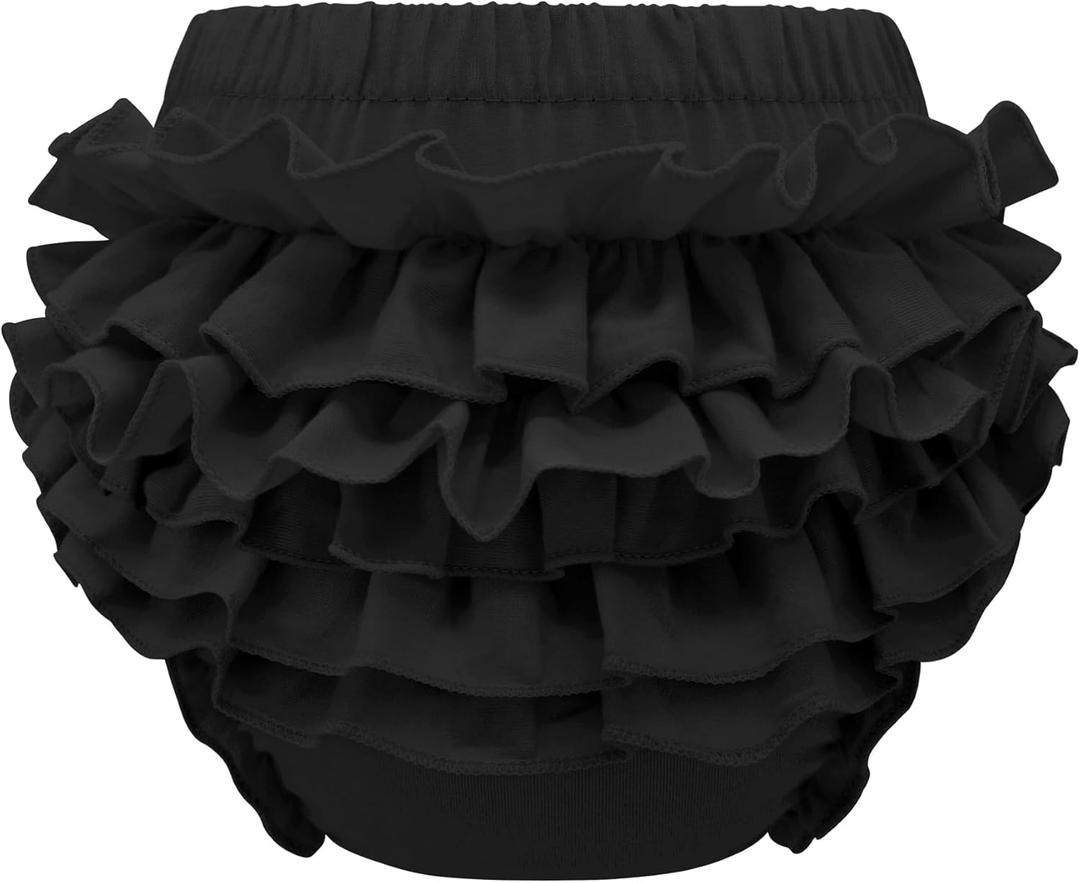 Olreco Baby Bloomers Diaper Covers for Girls Ruffle Bloomers for Toddler Girls Diaper Cover Baby Girl Shorts Infant Underwear, 6-12 Months