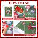 Kosiz 6 Pcs Christmas Diamond Art Kits Merry Christmas Diamond Painting Kits for Adults Let It Snow DIY Cartoon 5d Rhinestones Crafts with Tools for Home Wall Decoration Holiday Gifts