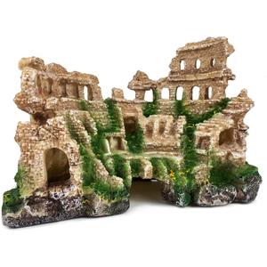 Antique Roman Column Ruin Aquarium European Castle Decoration for Fish Tank Castle Cave Hideouts Rocks Plants Supplies Accessories Safe for Freshwater and Saltwater Fish Tanks  Large