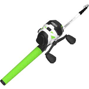 Zebco Roam Spincast Reel and Telescopic Fishing Rod Combo, Extendable 18.5-Inch to 6-Foot Telescopic Fishing Pole with ComfortGrip Handle, QuickSet Anti-Reverse Fishing Reel, Green