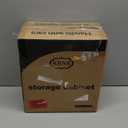 KHNR 2-Tiers Slim Bathroom Storage Cabinet, Foldable Storage Cabinets,Narrow Bathroom Storage,Movable Bathroom Storage Organizer for Small Spaces,Bathroom,Kitchen,Laundry,Cream White